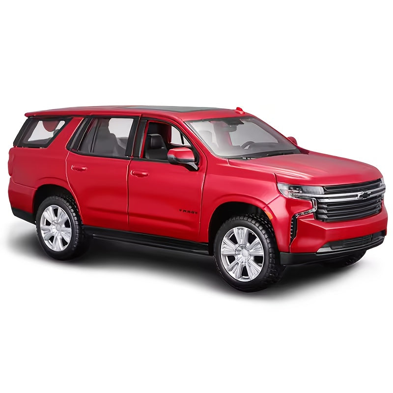 Coche de hojalata para niños a escala 1:26, modelo SUV, blanco y rojo, resistente a la intemperie