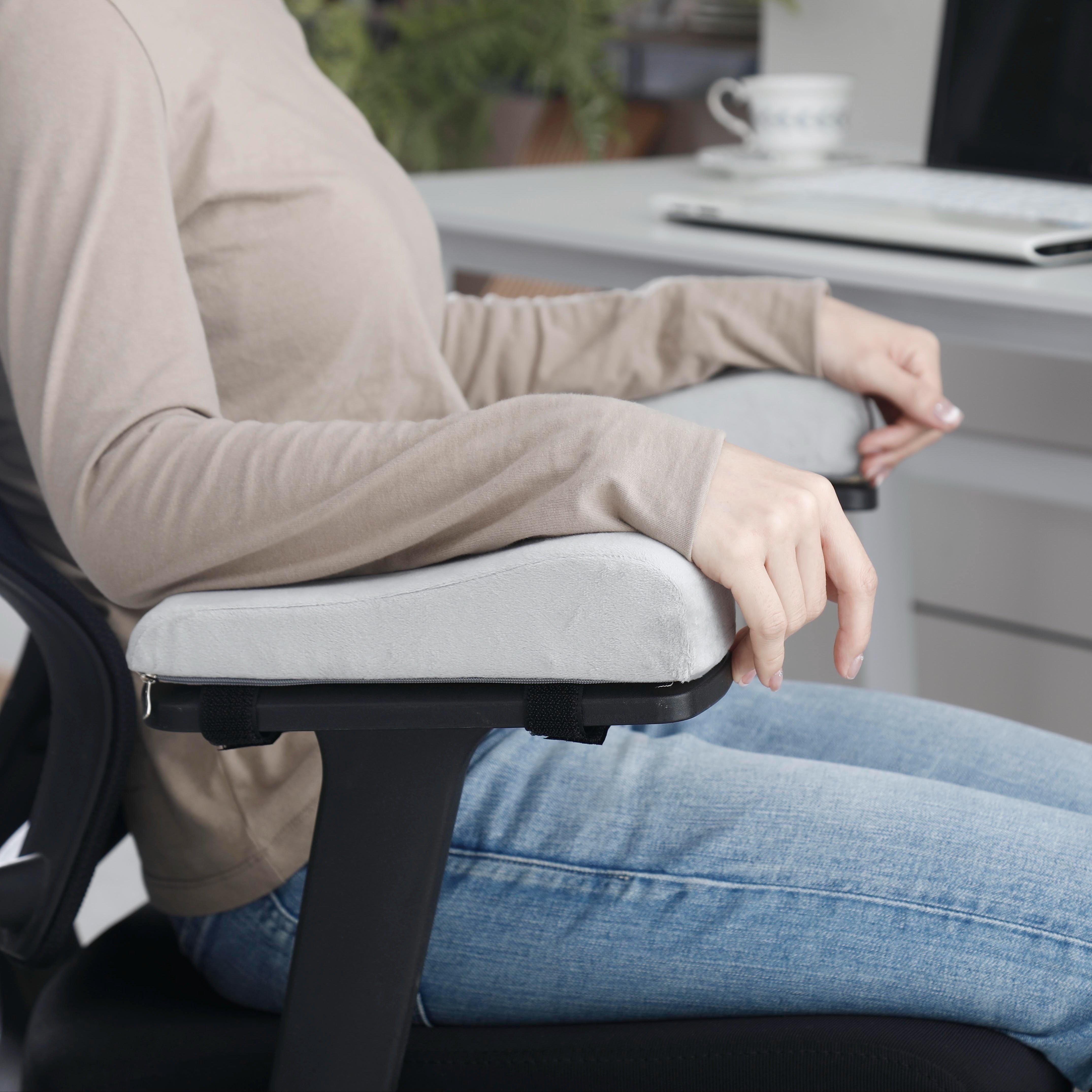 Эргономичная подушка для подлокотника для компьютерных и игровых кресел, покрытие из полиэстера, сердечник из полиуретана, снятие давления