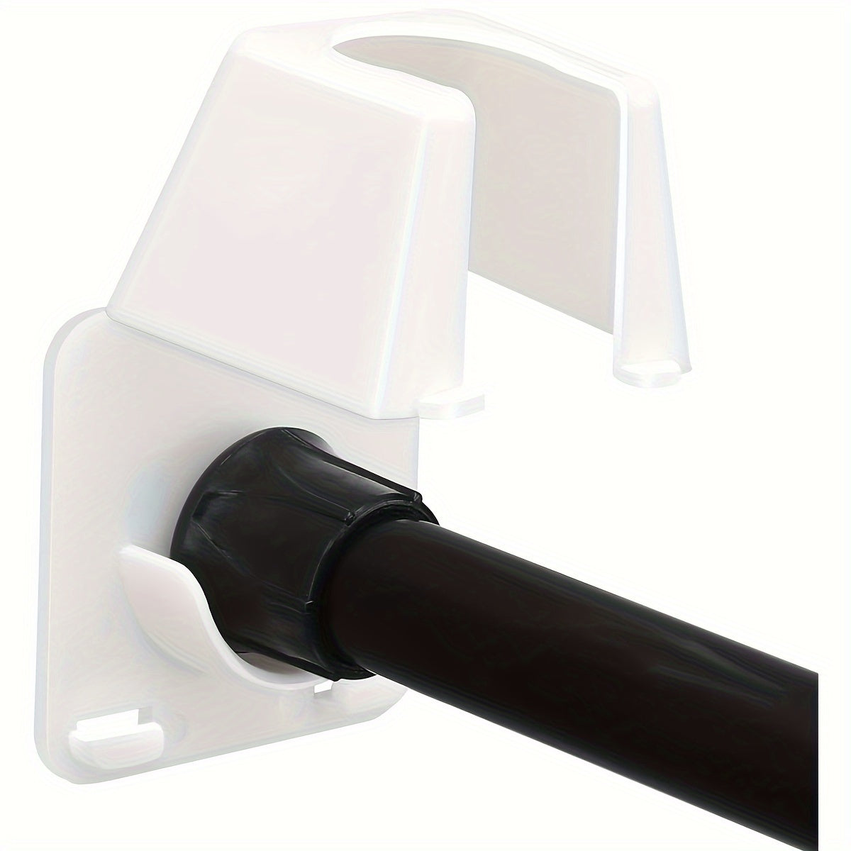 Soporte para barra de cortina de 2/4 piezas, soporte telescópico para barra de ducha sin taladro, con gancho para colgar