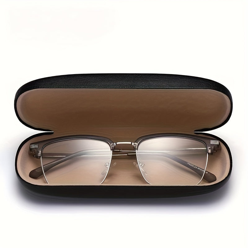 Zarif Sun'iy Charmli Ko'zoynak Qutisi - Moda va O'qish Ko'zoynaklari uchun Mukammal Saqlash Yechimi - Qizil, Moviy va Qora Ranglarda Mavjud, Myopiya bilan O'quvchilar va Retro Uslubga ega Bo'lganlar uchun Mos Keladi