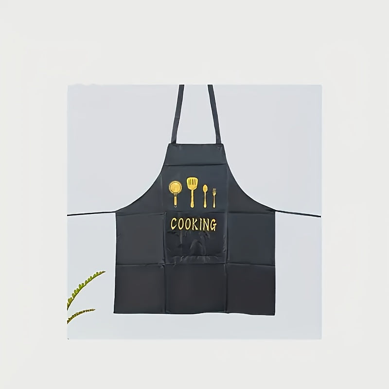 Waterproof Oil-Proof Kitchen Apron for Women Adjustable Waist Cooking Utensil Protector