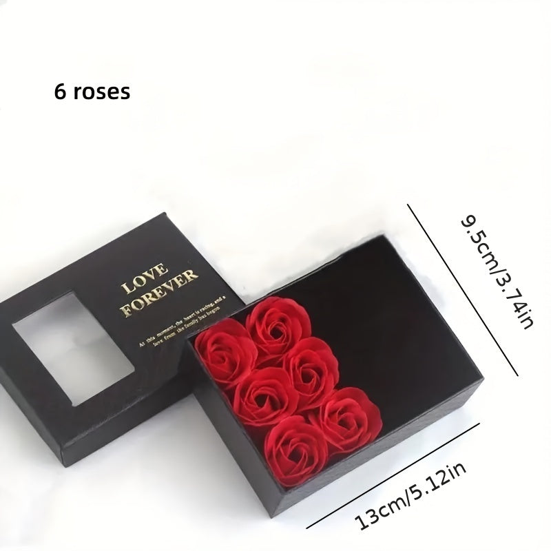 Valentine's Day Gift Box with Soap Flowers Lipstick Necklace and Party Favors
