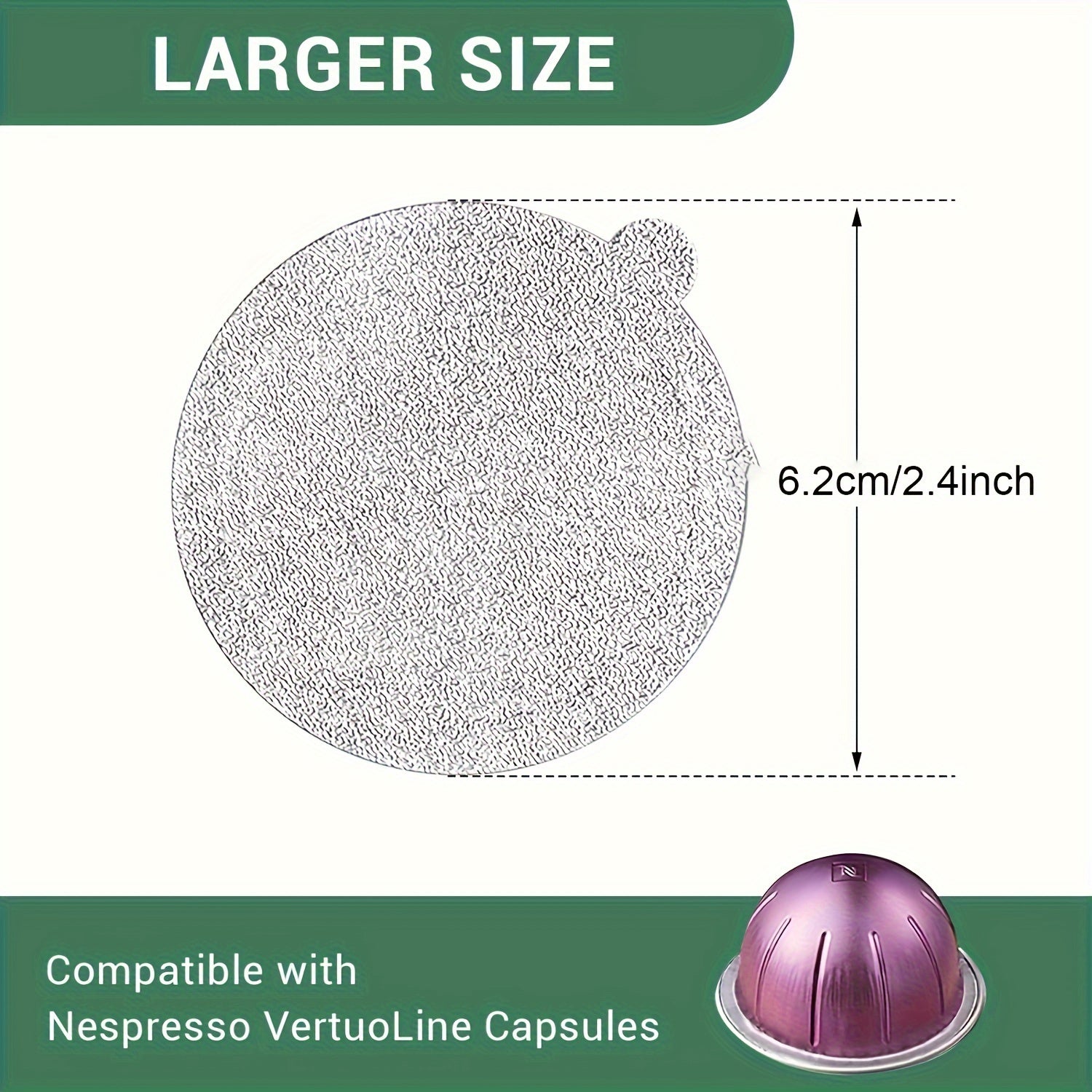 Alüminium folga qopqog'i Premium qayta ishlash uchun Kofe Pod qopqog'i 64mm 100 dona