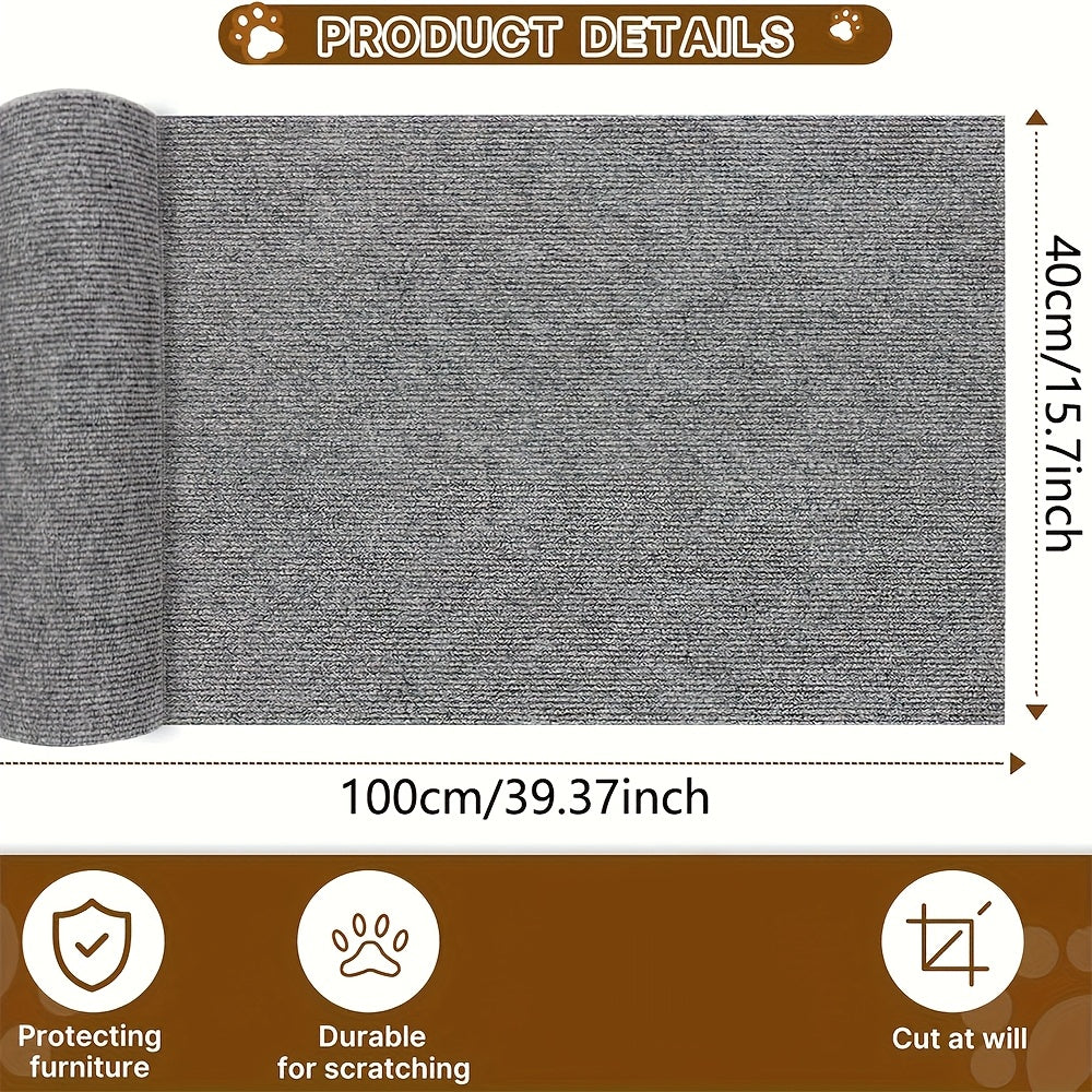 40x100cm Self-Adhesive Cat Scratch Guard Mat Furniture Protector Reusable Sofa Shield