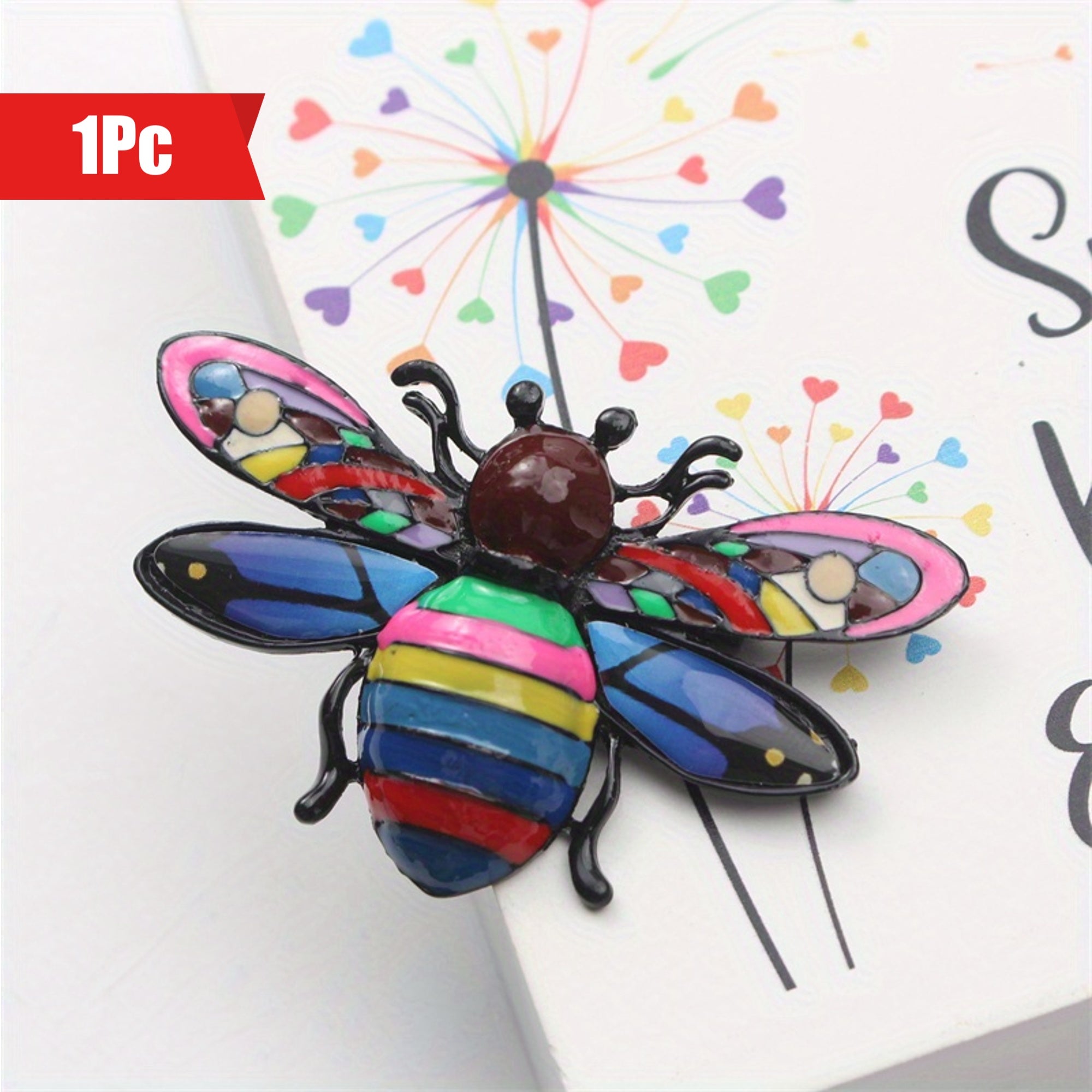 Enamel Bee Brooch Pin Irregular Animal Shape Colorful Corsage Accessory for Women