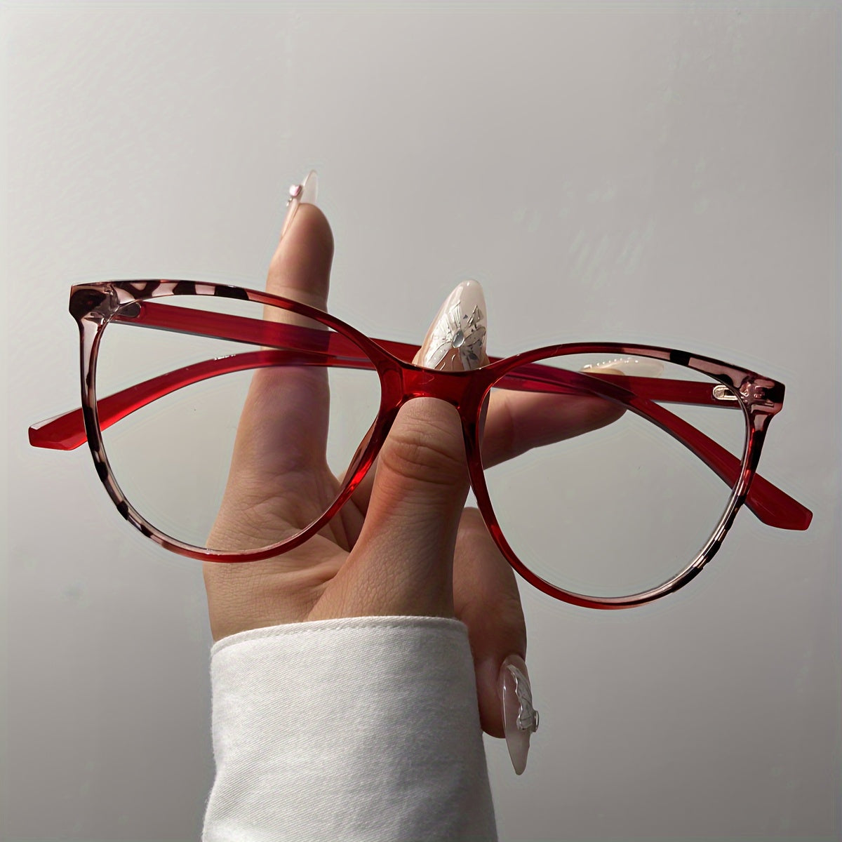 Oval Anti-Blue Light Glasses for Men and Women PC Frame Full Rim Square Style