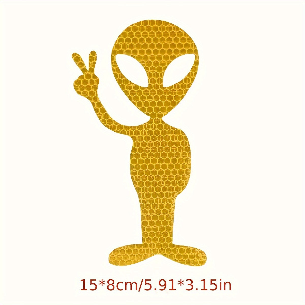 Yarim yulduzli tinchlik belgisining aks ettiruvchi decal avtomobillar va mototsikllar uchun PVC 15 sm