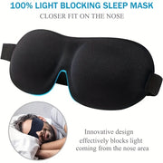 Black Sleep Mask 3D Contoured Eye Mask for Adults Men Women Hypoallergenic