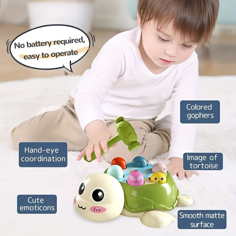 Kids' Educational Toy, Interactive Turtle Pop-Up, Durable Plastic, Multi-Color