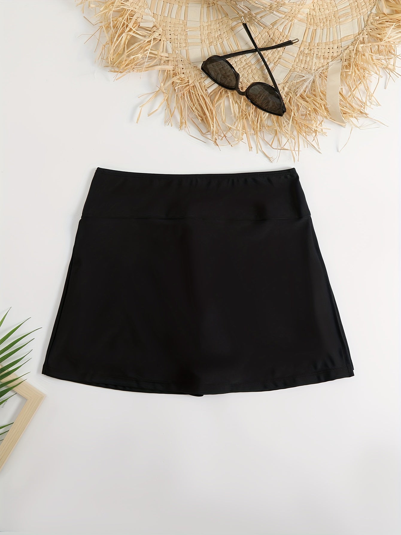 Women's Solid Color Side Open Mini Shorts with High Stretch Fabric