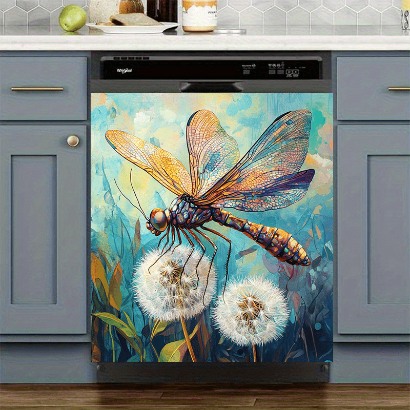 Qushchala idish-tovoq mashinasining eshigi magnit, suv o'tkazmaydigan PVC, jonli dizayn, 58.5x65 sm