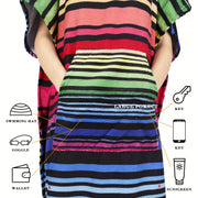 Пеньюар с капюшоном для женщин, мягкий и впитывающий, домашняя одежда с карманами для дома, пляжа, спа