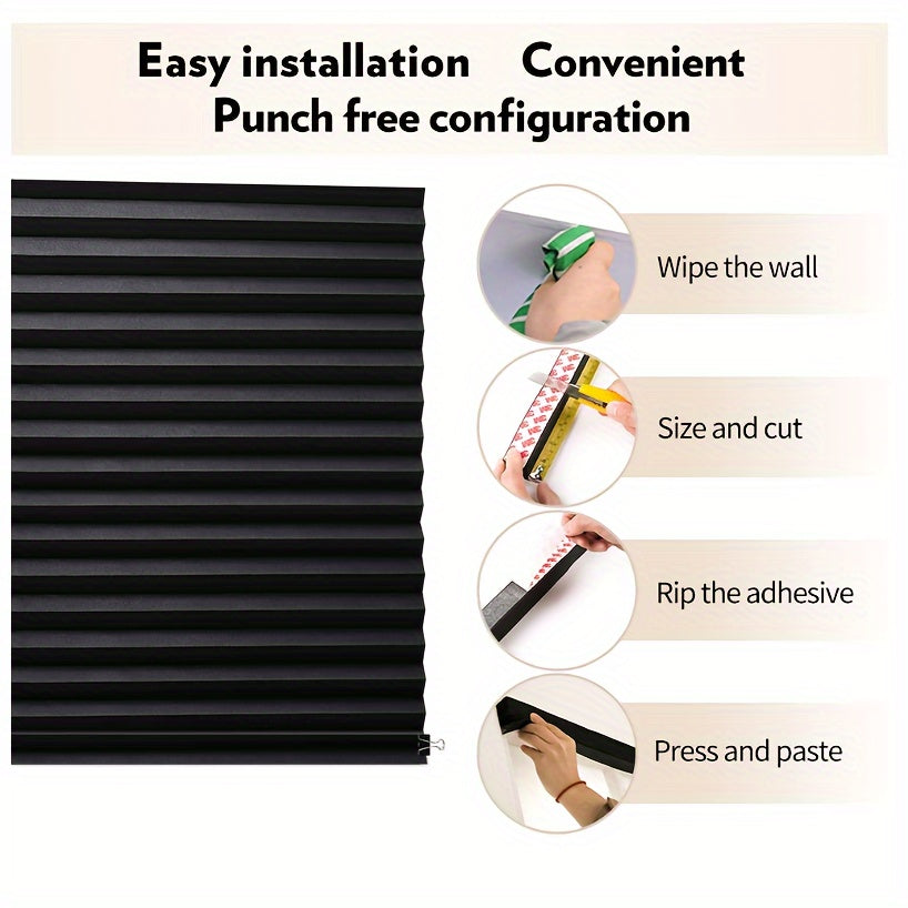 Adjustable Pleated Shade Curtains for Living Room Bedroom Kitchen Bathroom