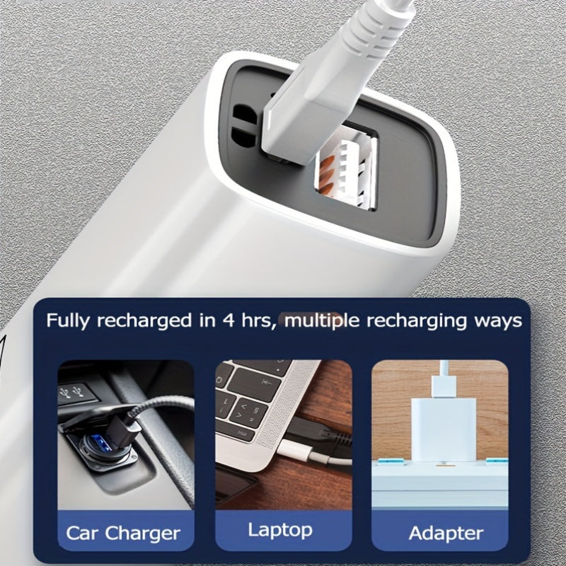 Linterna LED con banco de energía 150-350 lúmenes, batería de litio recargable, recargable por USB, para acampar y hacer senderismo al aire libre