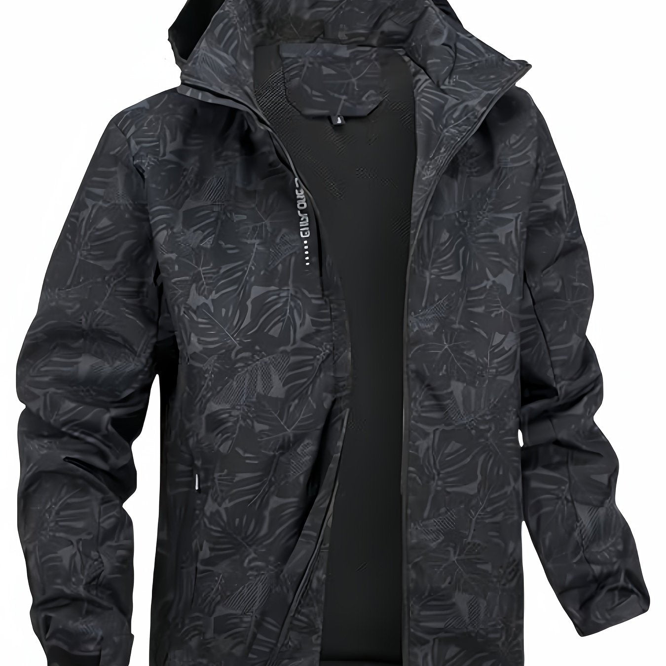 VAKAUP Erkaklar uchun Gullar naqshidagi Sport Kurtkasi, 100% Polyesterdan yasalgan, Fermuarsiz, Keng kesim, Cho'ntaklar bilan, Bahor/Kuz piyoda sayr qilish uchun