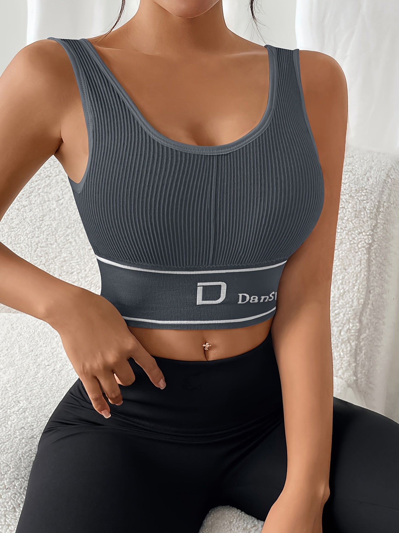 Women's Plus Size Sports Bra Tank Top Wire-Free Breathable Pack