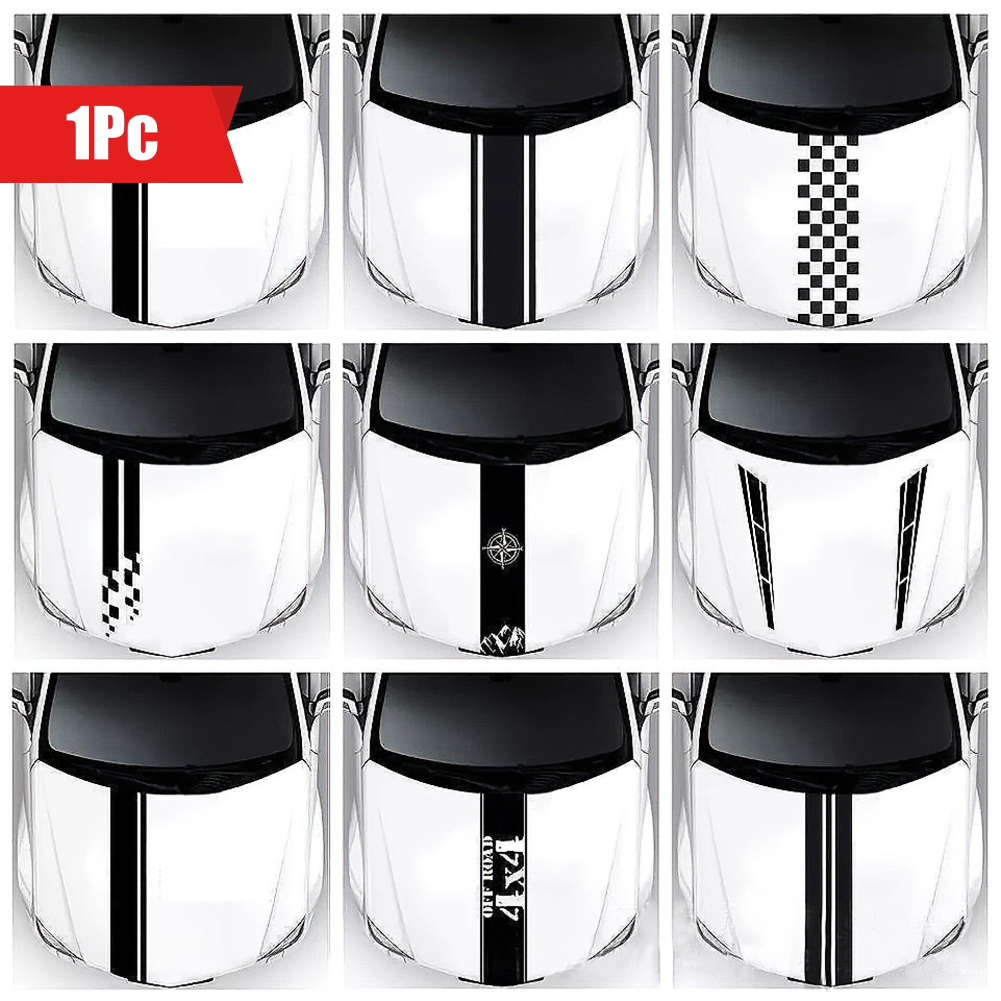 Car Hood Sticker Personalize Stripe Auto Body Decoration Cover Film