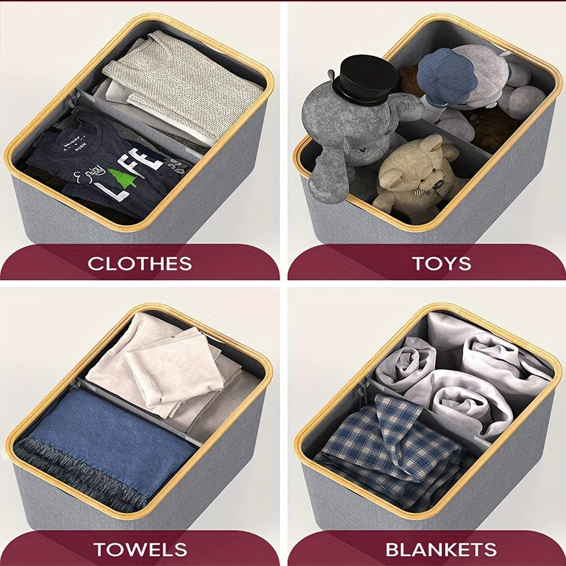 Large Laundry Hamper with Lid and Detachable Bags for Clothes Storage in Laundry Rooms and Dorms