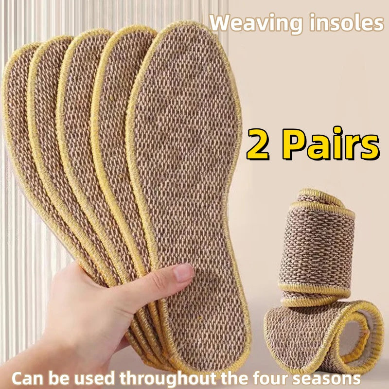 Men Women Brown Breathable Insole Comfort Pads Sizes 35-45 (22.86-27.0 cm) 2 Pairs