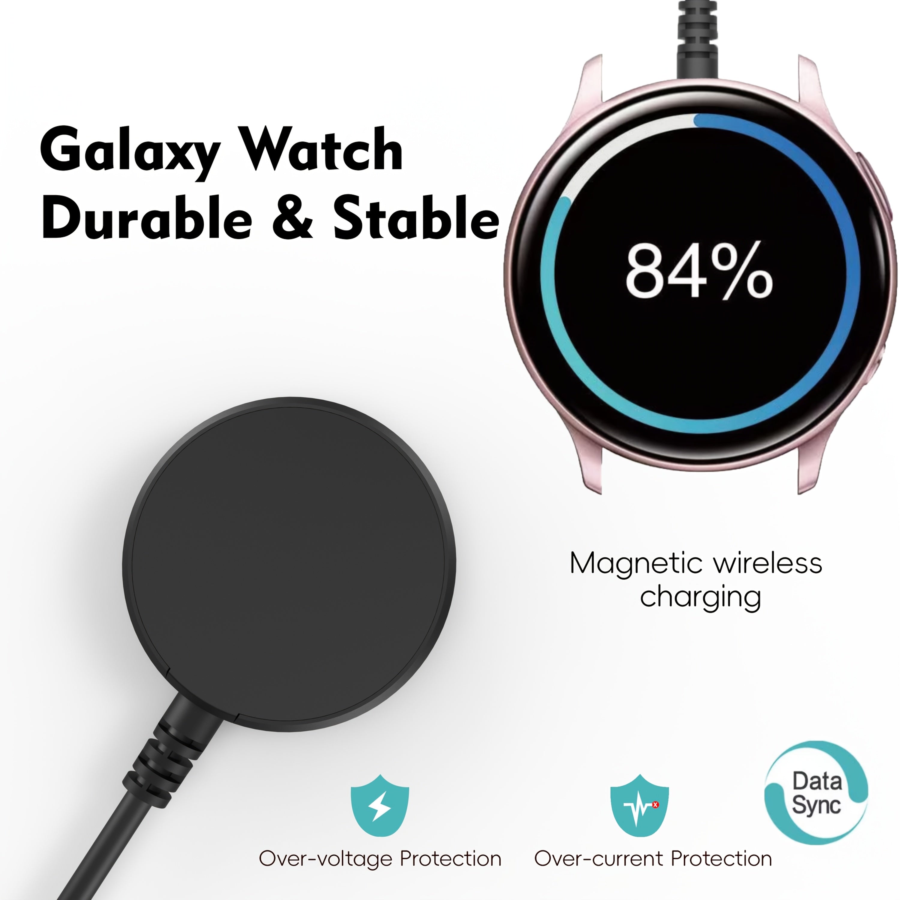 Smartwatch Charger for Galaxy Watch Pixel Watch and Active Models Magnetic USB Cable