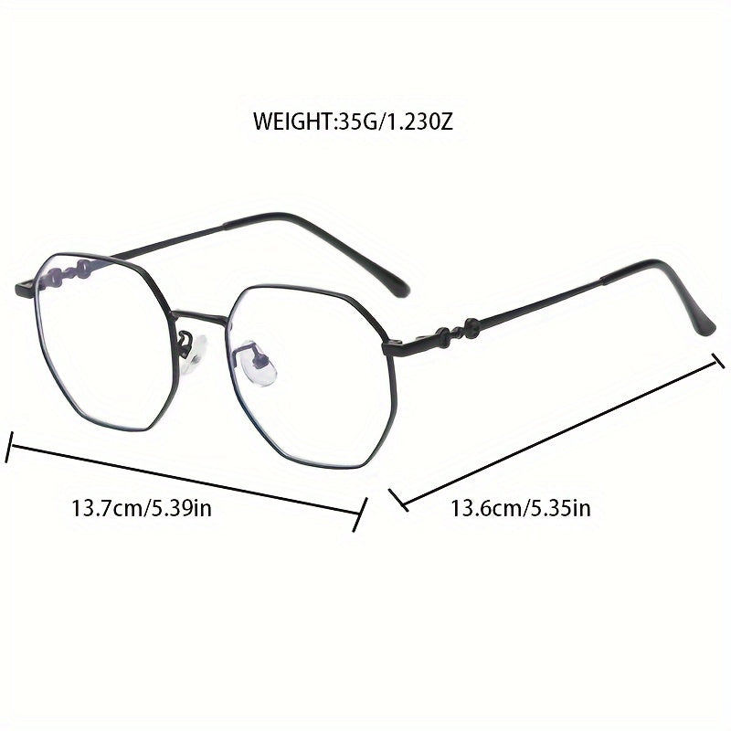 2023 Geometric Metal Full Rim Sports Eyeglasses Frames for Prescription Nearsightedness