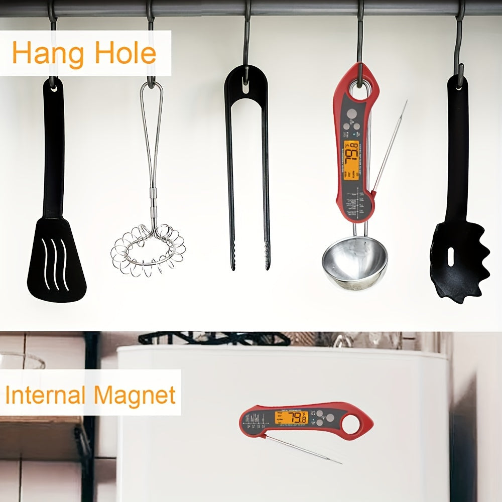 Multi-Function Kitchen Thermometer Dual Probes Backlit Display Sound Alarm