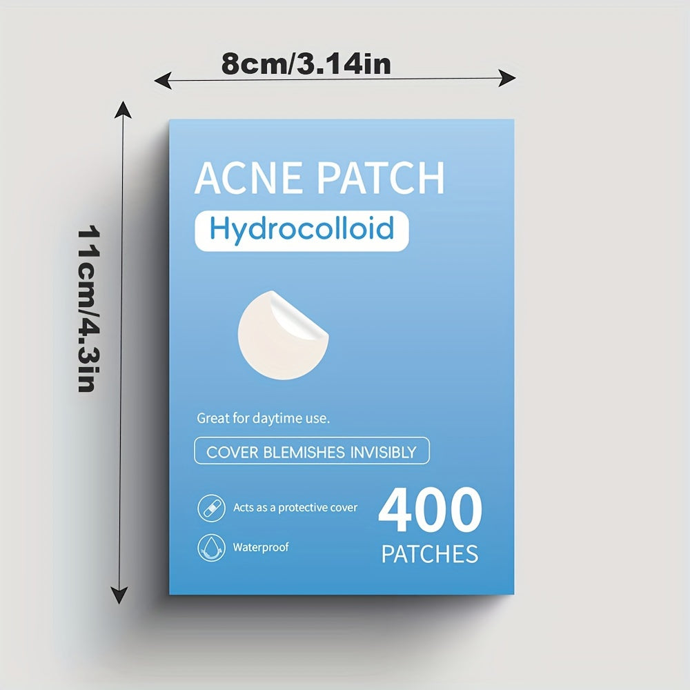 Hydrocolloid Acne Patches Waterproof Invisible Skin-Friendly for All Skin Types 400 Pack