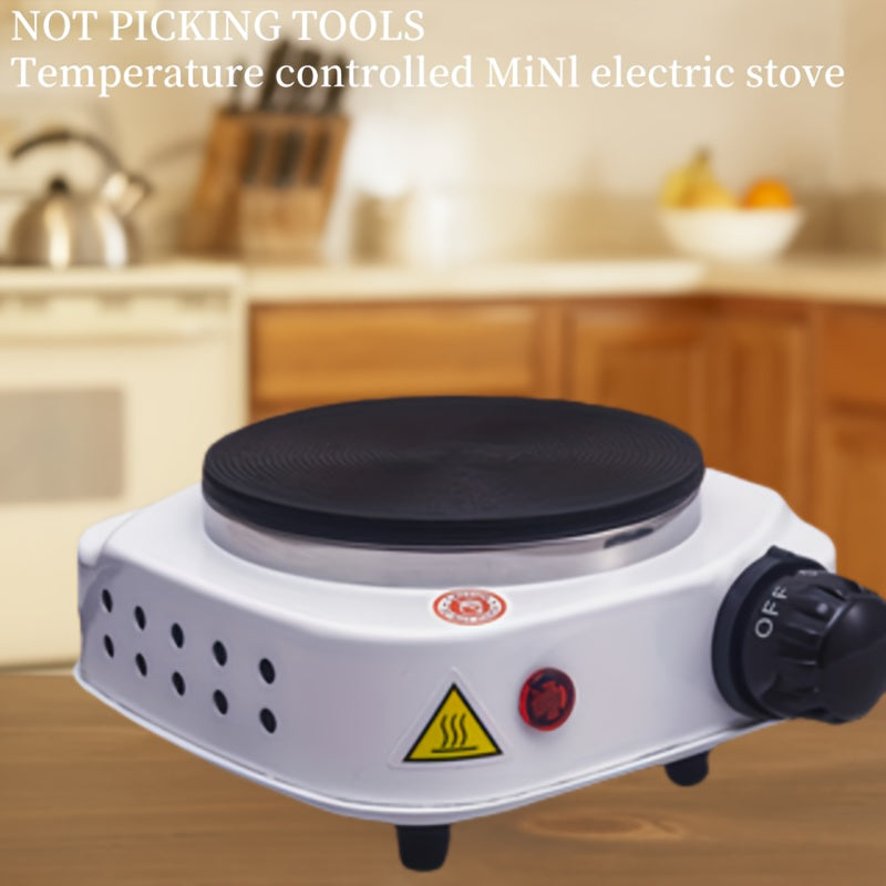 Estufa eléctrica compacta para uso doméstico con control preciso de temperatura, transferencia rápida de calor, bajo consumo, duradera, silenciosa, portátil, mini para camping y cocina