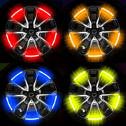 20Pcs Reflective Wheel Hub Stickers Luminous Tire Rim Decals for Cars Bicycles