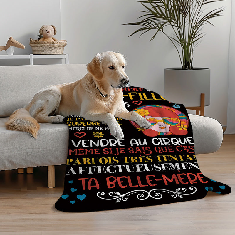 Cozy Flannel Throw Blanket for Women Soft Warm Gift for Daughter-in-Law