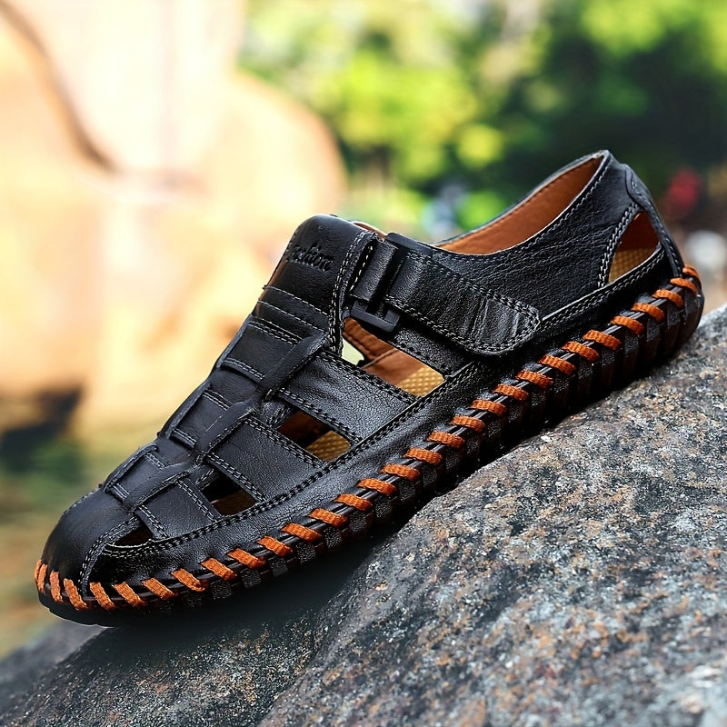 Men's Microfiber Slip-On Sandals for Outdoor Casual Summer Beach