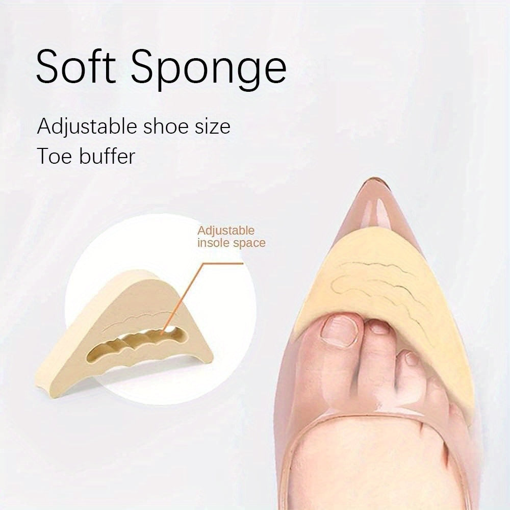Women's Toe Pads Soft Sponge Shoe Inserts for High Heels 2 Pairs
