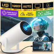 Mini Projector 4K Ultra Bright Portable with 180° Stand Home Office Party