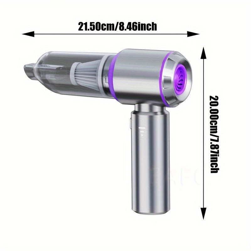 Aspiradora inalámbrica de mano para coche con pantalla LED y accesorios