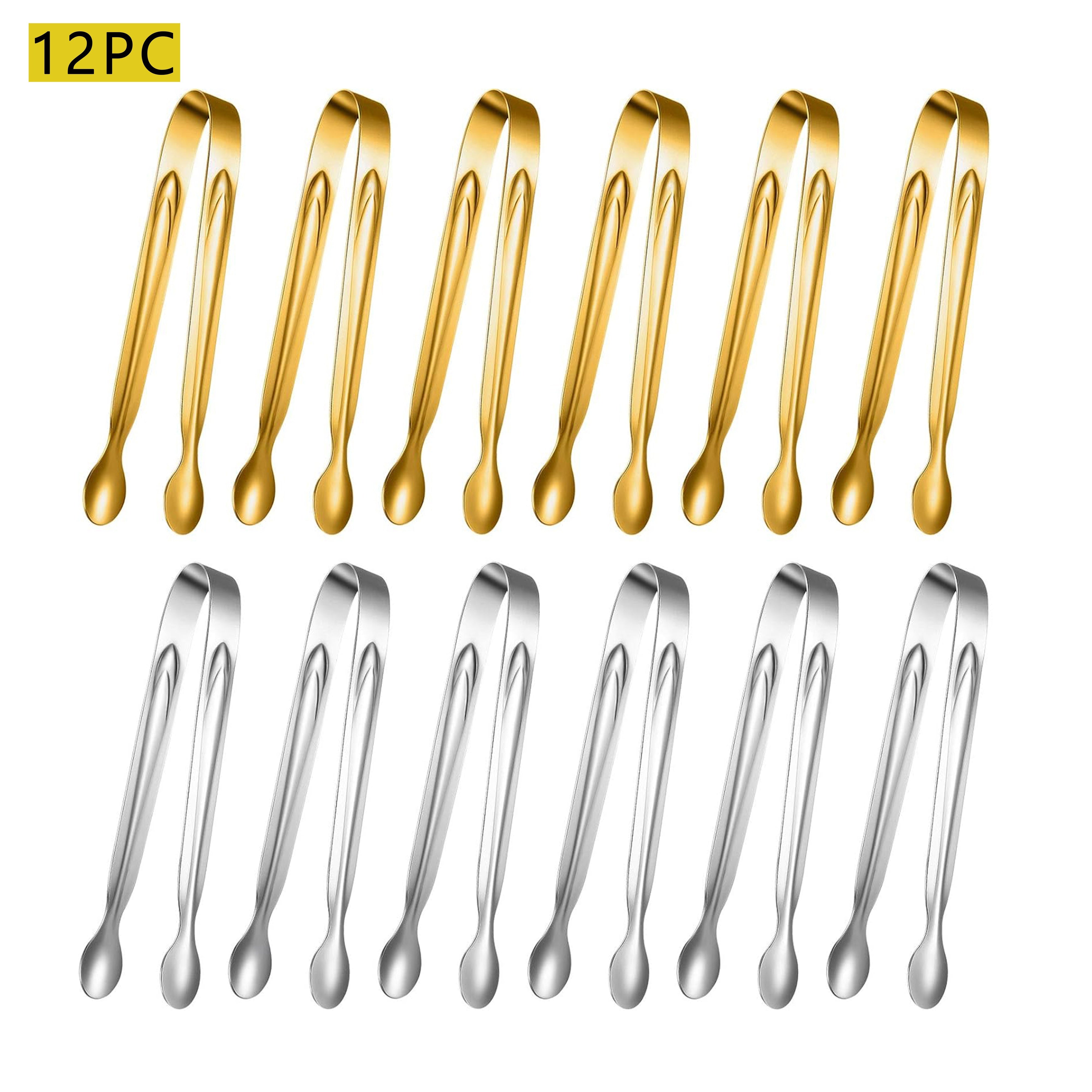 Stainless Steel Mini Tongs for Serving and Catering 10/12 Inch