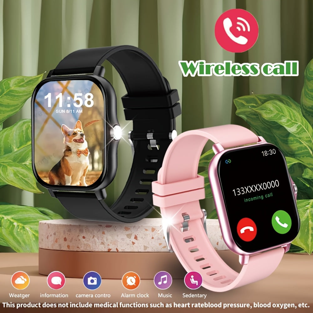 Smartwatch 4.65cm Full Touch Screen Wireless Calls Multi-Sport Monitoring Compatible with Android and iPhone