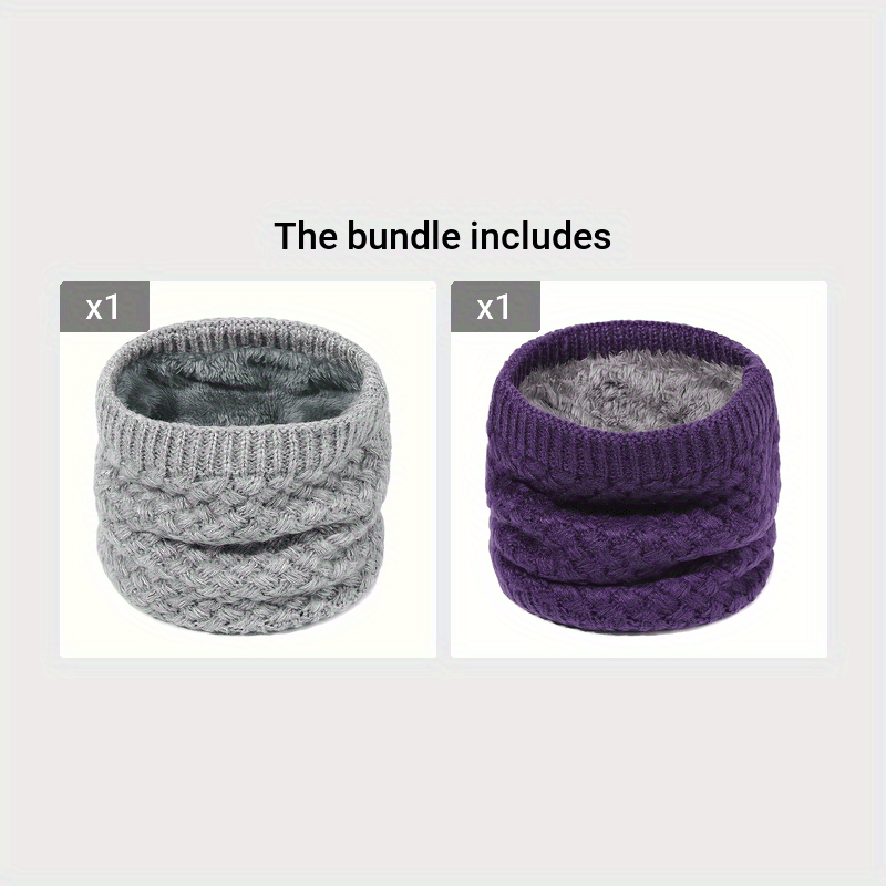 Striped Knitted Warm Neck Scarf for Men Women Winter Outdoor Ski Riding