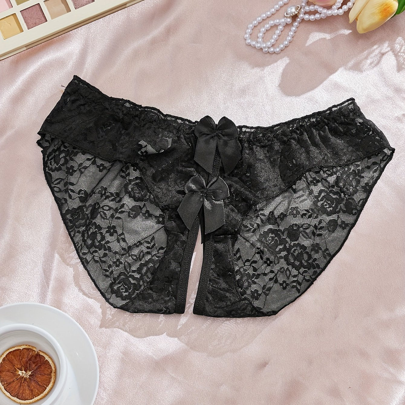 Women's Lace Bow Briefs Sexy Comfortable Underwear