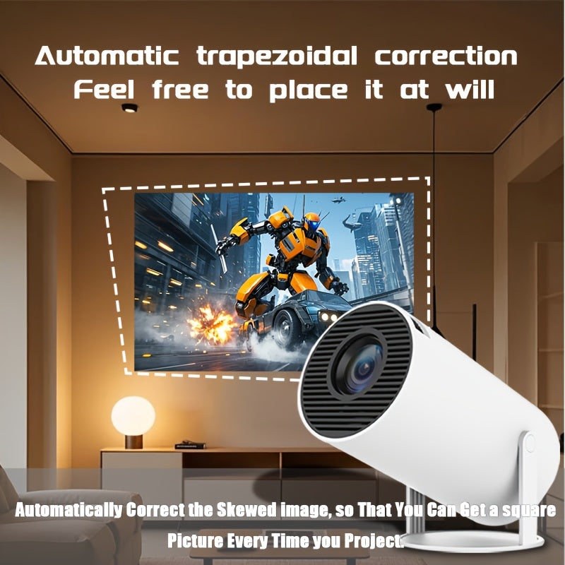 Portable Android Projector 200 ANSI 4K 1080P WiFi 6 Smart Home Cinema