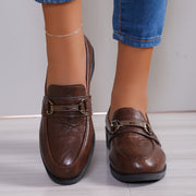 Women's Round Toe Slip-On Flats, Comfortable Rubber Sole, Anti-Slip, Casual Shoes