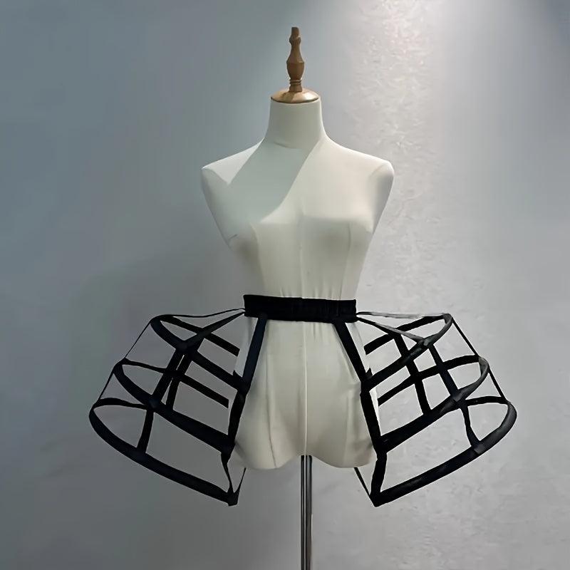 Supportive Three-Tiered Baroque Birdcage Skirt Elegant Art Deco Lolita Skirt for Role-Playing