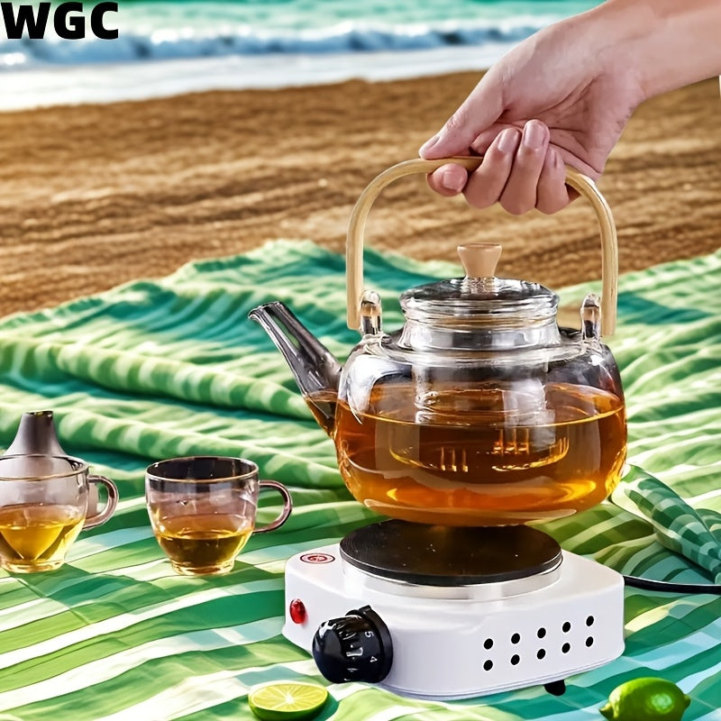 Estufa eléctrica compacta para uso doméstico con control preciso de temperatura, transferencia rápida de calor, bajo consumo, duradera, silenciosa, portátil, mini para camping y cocina