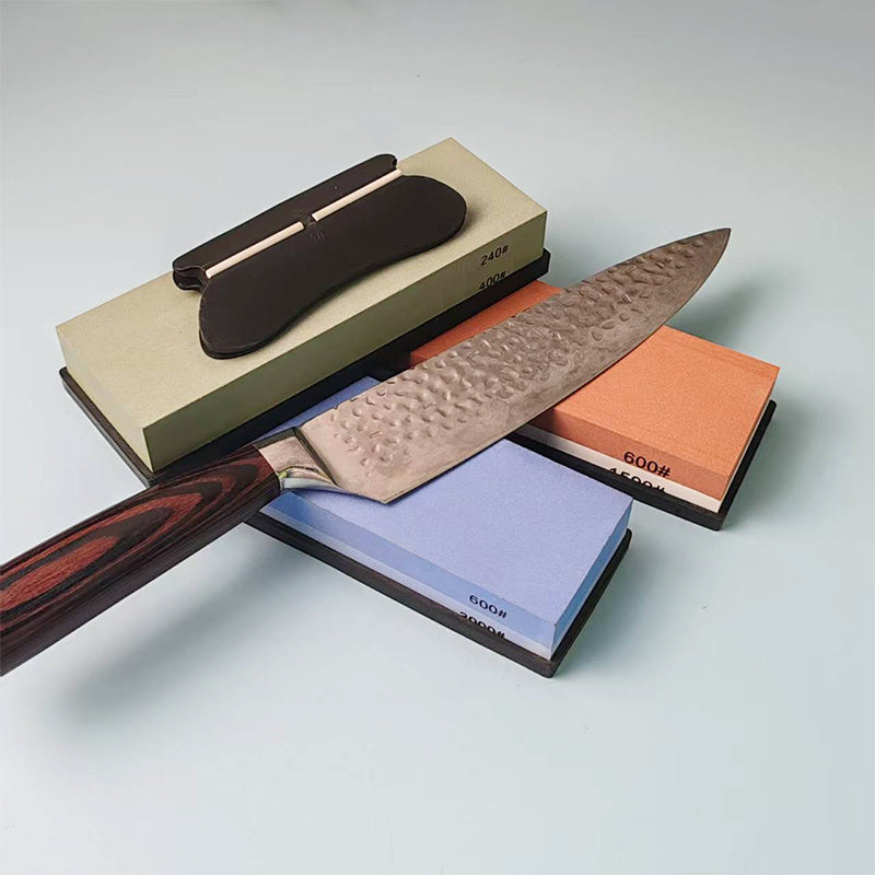 Juego de piedras de afilar de doble cara para herramientas de exterior, material antideslizante y duradero