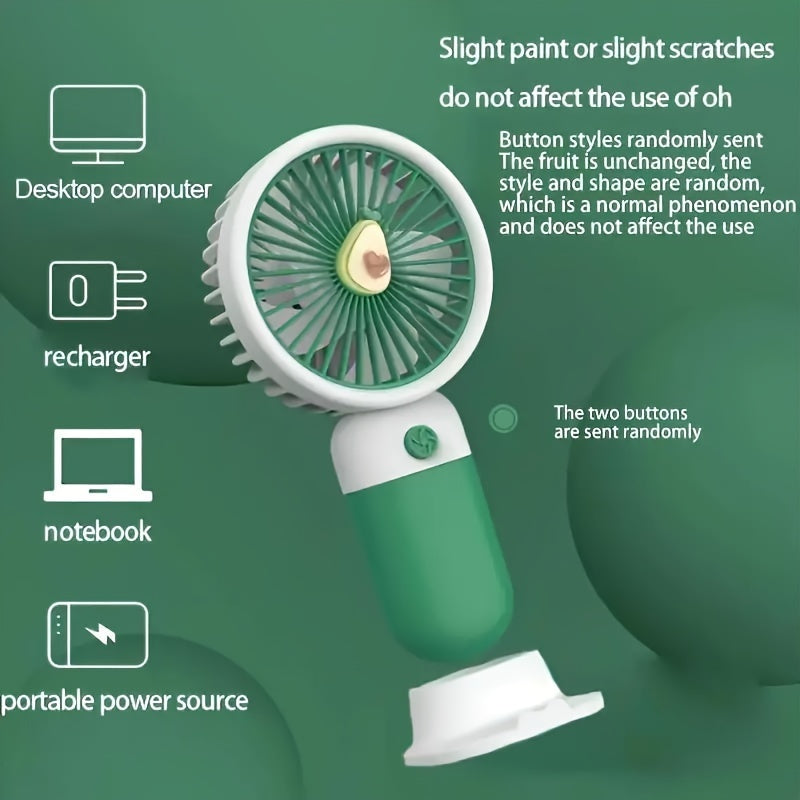 Mustahkam Plastik Qo'l Fanati Telefon Uskunasi Bilan - Ofis, Sayohat va Tashqi Kamp uchun Portativ USB Qayta Zaryadlanadigan Mini Fan - Tugma Boshqaruvi, Bir Necha Qism, Ichki va Tashqi Foydalanish Uchun Mos, Energiya Tejamkor Lityum Batareya