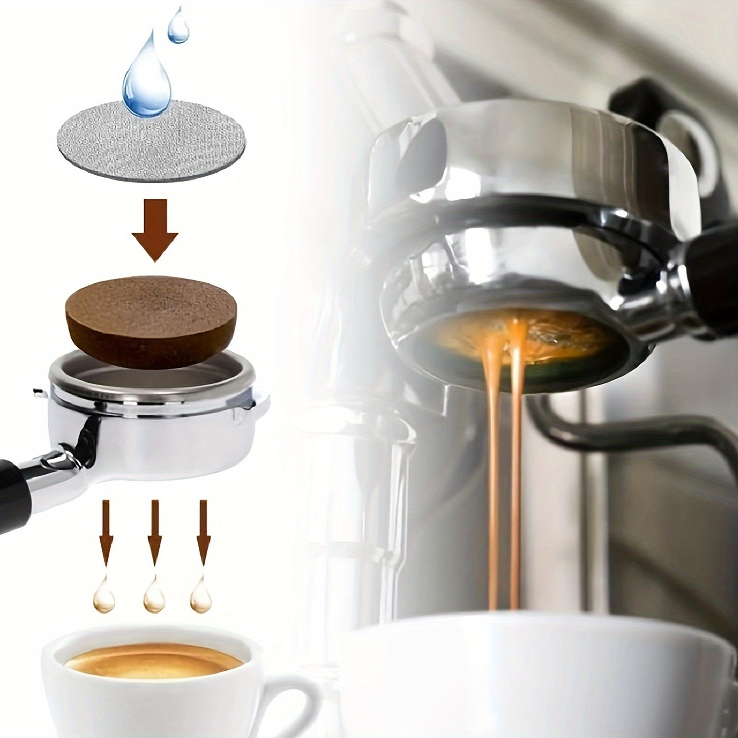 Stainless Steel Espresso Filters 51mm & 58mm Reusable Durable for Home and Restaurant