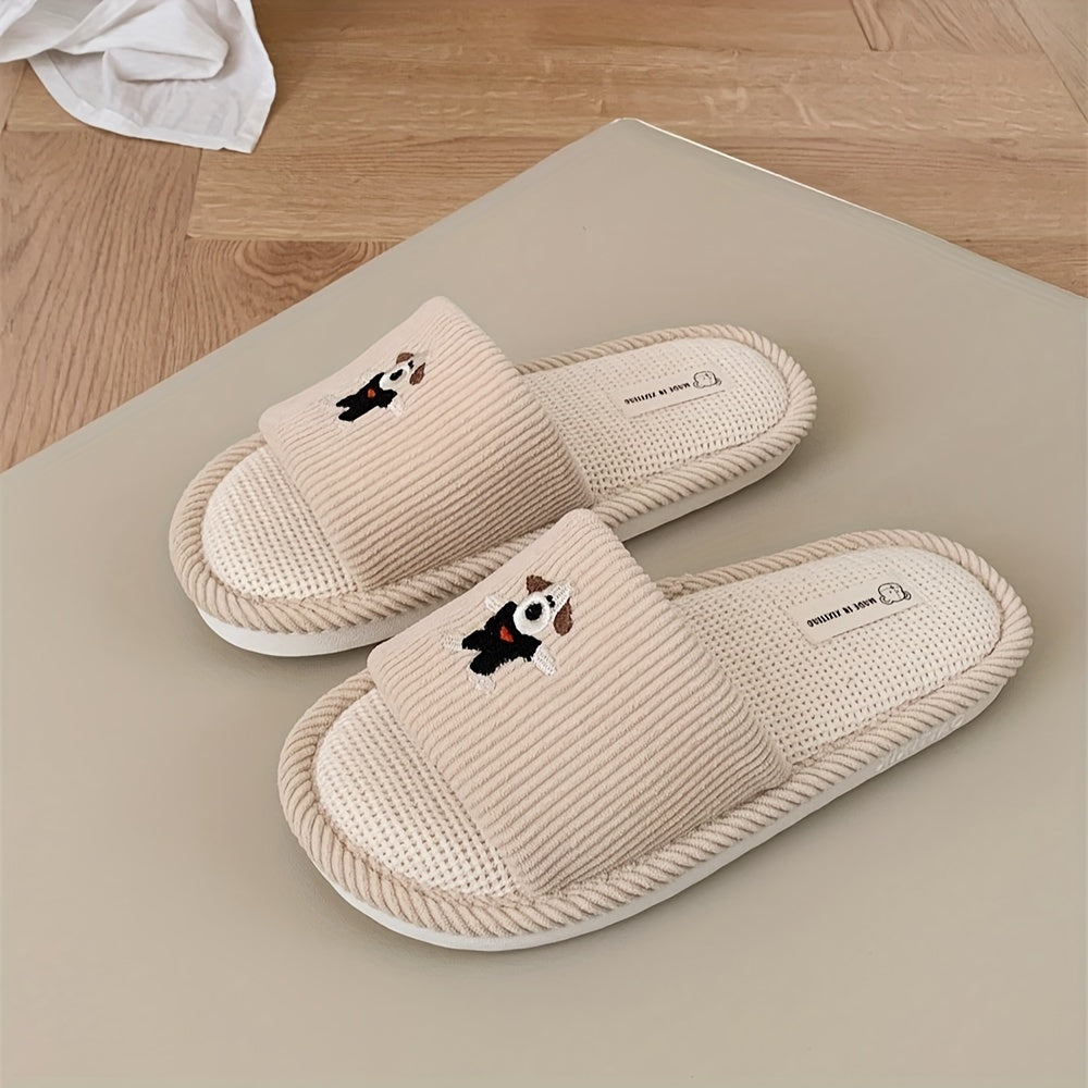 Uniseks peluş multfilmli yotoq xonasi ichki poyabzal yumshoq tagi sirpanmaydigan qulay oyoq kiyim