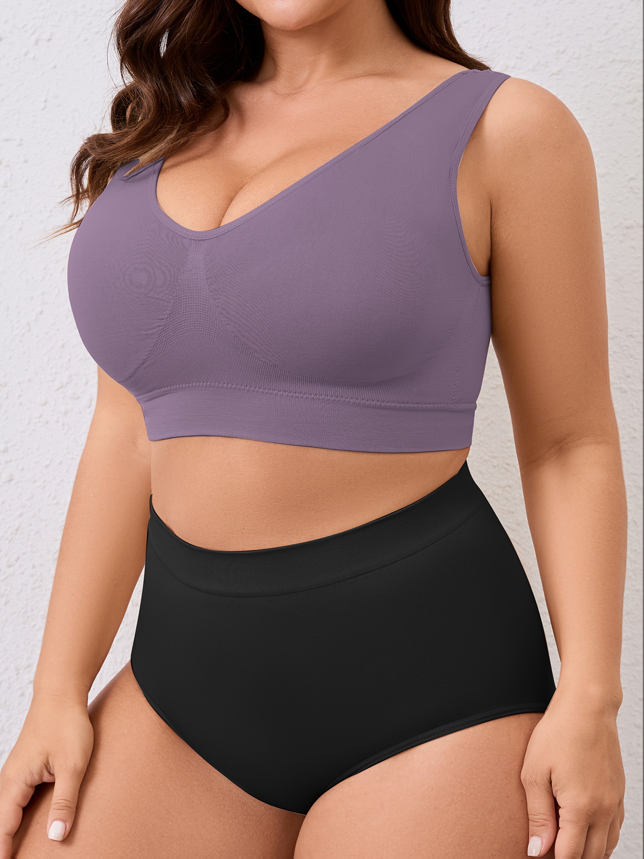Women's Plus Size Sports Bras Breathable Nylon Elastane Padded No Wire