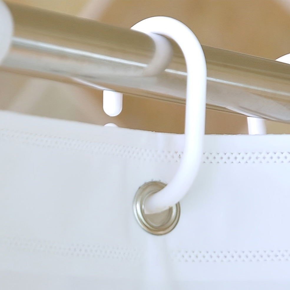 Suv o'tkazmaydigan PEVA dush pardasi hammom bo'linmasi uchun, burgusiz o'rnatish.