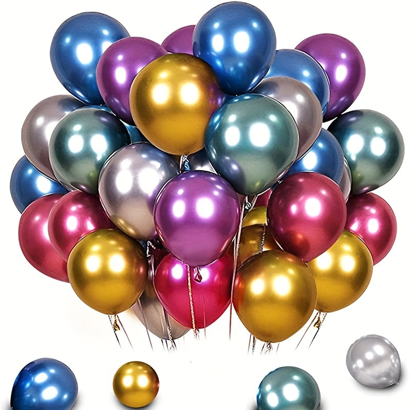 12.7 cm Mixed Color Metal Balloons Set of 100 for Party Decorations