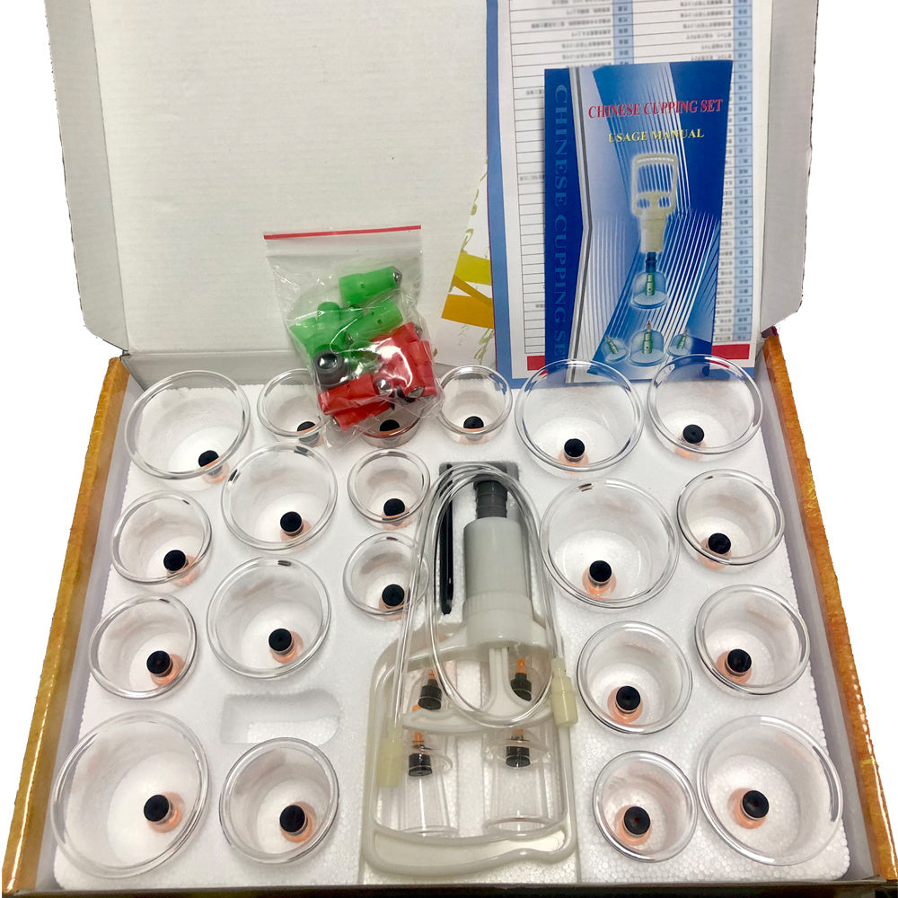 32 ta so'rish chashkalari bilan uyda foydalanish uchun vakuum chashka to'plami.